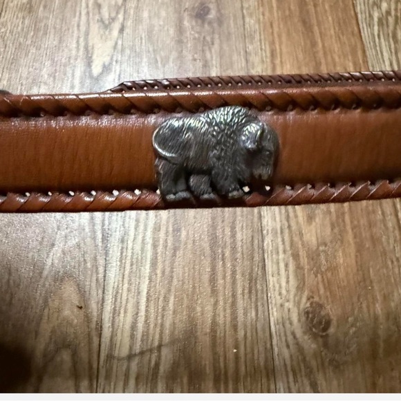 Brighton Leather Belt Brown Western Animal 90’s Vintage Safari - Picture 5 of 9